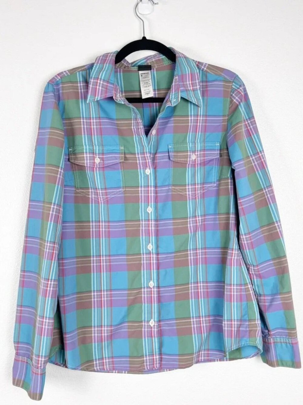 Patagonia Women's‎ Plaid Button Front Shirt Sz 12